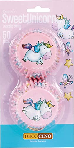 Decocino Muffin-Förmchen Einhorn (50Stk.) Muffin-Deko Cupcake-Deko Einhorn-Deko Cupcake-Form Einhorn-Cupcakes & Einhorn-Partys für Mädchen! von DECOCINO