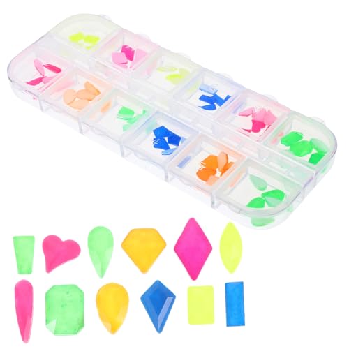 DECOMELODY 1 Karton DIY Nagelkunst Strasssteine Set Fächer Glitzersteine Nagel Charms für Nageldesign Mädchen Nagelschmuck Basteln Schmetterling Steine Nail Art Embellishment von DECOMELODY