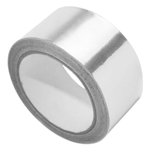 DECOMELODY 1 Rolle Folienband Hochtemperaturband Aluminiumfolie leitfähig isoliert reflective tape hitzebeständiges klebeband Trockner-Entlüftungsband HVAC-Klebeband für Kanäle Silver von DECOMELODY