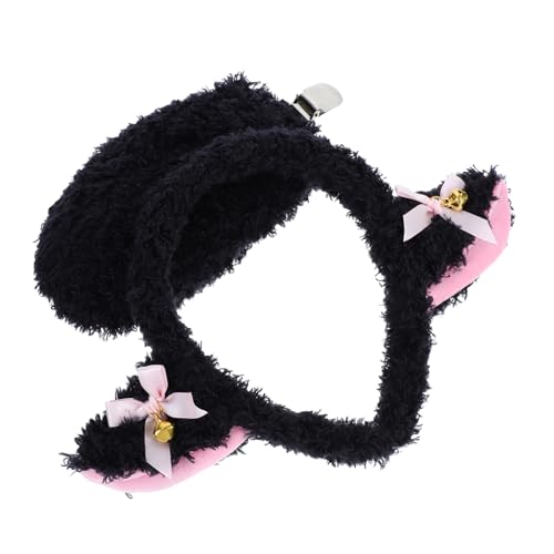 DECOMELODY 1 Satz Lammkleidungszubehör Halloween Cosplay -lamm Halloween Lammzubehör Kostüm Mit Schafsohren Cosplay -lammohren Glockenlammohren Cosplay- Heckkostümzubehör Stoff Black von DECOMELODY