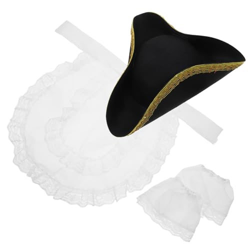 DECOMELODY Stilvolles Piratenhut-party-set Dekoratives Spitzenlätzchen Für Halloween Geburtstag Weihnachten von DECOMELODY