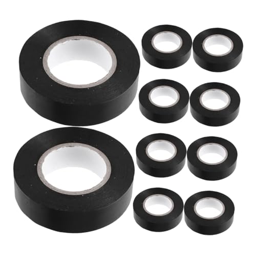 DECOMELODY 10 Rollen Isolierband Schwarz Hochtemperaturbeständig PVC Elektriker Klebeband für Elektroinstallation Kabelschutz und Fahrzeugverkabelung DECOMELODY 10 Rollen Isolierband Schwarz Hochtemperaturbeständig PVC Elektriker Klebeband für Elektroinstallation Kabelschutz und Fahrzeugverkabelung von DECOMELODY