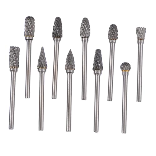 DECOMELODY 10 Stück Hartmetall Frässtifte Doppelschnitt Rotary Burrs für Metall Gravur Holz Schnitzen Entgraten Wolframcarbid Bits für Präzisionsschleifen und Polieren DECOMELODY 10 Stück Hartmetall Frässtifte Doppelschnitt Rotary Burrs für Metall Gravur Holz Schnitzen Entgraten Wolframcarbid Bits für Präzisionsschleifen und Polieren von DECOMELODY