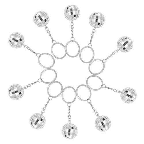 DECOMELODY 10 Stück Kleine Disco Kugel Schlüsselanhänger aus Glas Spiegelkugel Anhänger für Taschen und DIY Kreative Weihnachtsbaum Deko und Party Accessoire DECOMELODY 10 Stück Kleine Disco Kugel Schlüsselanhänger aus Glas Spiegelkugel Anhänger für Taschen und DIY Kreative Weihnachtsbaum Deko und Party Accessoire von DECOMELODY