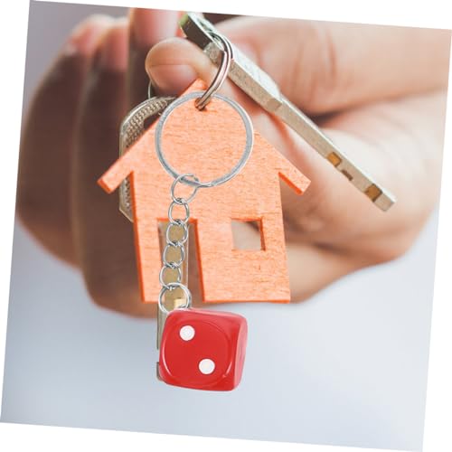 DECOMELODY 10 Stück Teiliges Bunte Würfel Schlüsselanhänger Mini Würfel Anhänger Vielseitig Verwendbar als Schlüsselring Rucksack Deko und Taschenanhänger Farbenfrohe Resin Charm von DECOMELODY