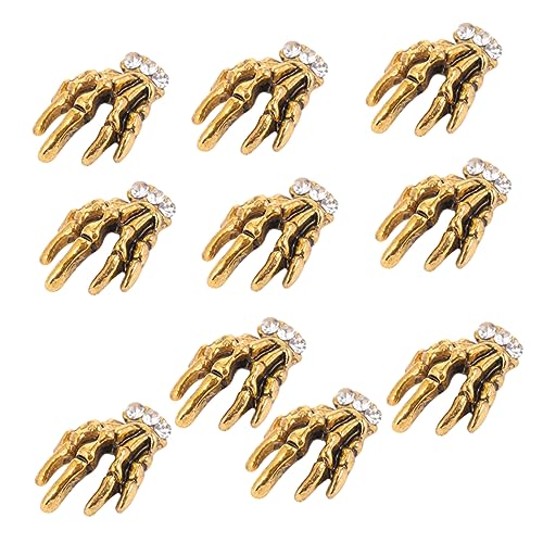 DECOMELODY 10 Stück Teiliges Nagelkunst Dekoration Alloy Skelett Hand Nail Decals Diy Maniküre Zubehör für Kreative Fuß und Fingernägel Nail Art Design DECOMELODY 10 Stück Teiliges Nagelkunst Dekoration Alloy Skelett Hand Nail Decals Diy Maniküre Zubehör für Kreative Fuß und Fingernägel Nail Art Design von DECOMELODY