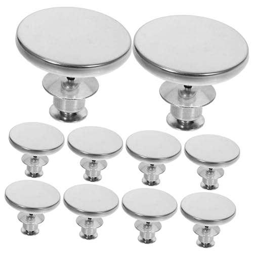 DECOMELODY 10 Stück Teiliges Vorhang Raffhalter aus Abnehmbare Runde Gardinenknöpfe Silber Praktische Fensterbandhalter für Wohnzimmer Schlafzimmer Küche und Büro Einfache Montage ohne Nähen von DECOMELODY