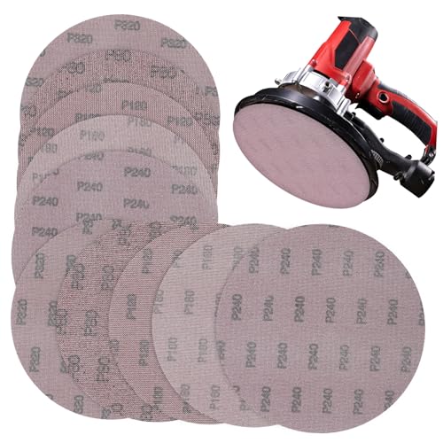 DECOMELODY 10 Stück Trockenbauschleifer Sandpapier Scheiben Haken und Schlaufen Körnung für Wandreparatur Polieren und Schleifen Kompatibel mit Schleifmaschinen DECOMELODY 10 Stück Trockenbauschleifer Sandpapier Scheiben Haken und Schlaufen Körnung für Wandreparatur Polieren und Schleifen Kompatibel mit Schleifmaschinen von DECOMELODY