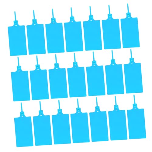 DECOMELODY 100 Stück Anhänger zum Aufhängen Schlüssel Versandetiketten ziehen um Kofferanhänger Logistiketiketten Aufhängetiketten Kunststoffanhänger zum Etikettieren Versandschilds pp Blue von DECOMELODY