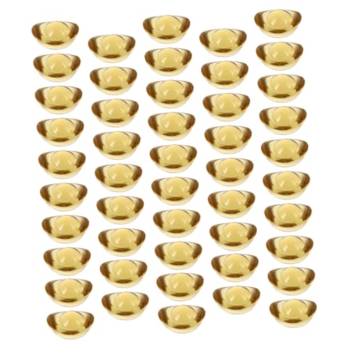 DECOMELODY 100 Stück Teiliges Kristall Dekorationen Goldene Miniatur Ornamente Kleine Kreative Tischdeko mit Flachem Boden für Langlebige Desktop Platzsparend und von DECOMELODY