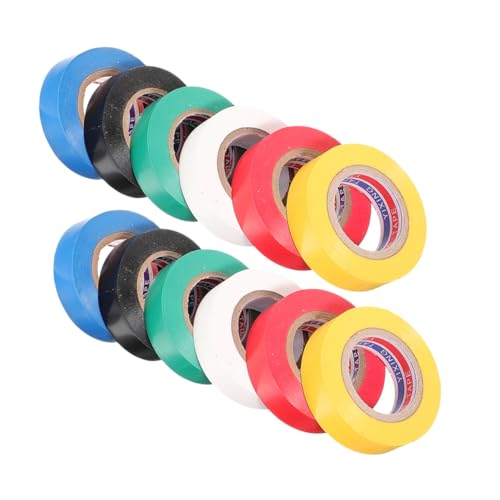 DECOMELODY 12 Rollen Teiliges Isolierband PVC Farbig Elektrisches Klebeband mit Hoher Isolationsleistung Feuerhemmend und Witterungsbeständig für Kabelbefestigung Verdrahtung und DECOMELODY 12 Rollen Teiliges Isolierband PVC Farbig Elektrisches Klebeband mit Hoher Isolationsleistung Feuerhemmend und Witterungsbeständig für Kabelbefestigung Verdrahtung und von DECOMELODY