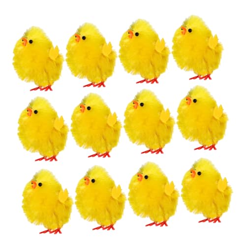DECOMELODY 12 Stück Osterdekorationsküken Lustiges Küken Osterküken Partyspielzeug Ostereierfüller Osterornament Gelbe Chemiefaser Und Kunststoff DECOMELODY 12 Stück Osterdekorationsküken Lustiges Küken Osterküken Partyspielzeug Ostereierfüller Osterornament Gelbe Chemiefaser Und Kunststoff von DECOMELODY