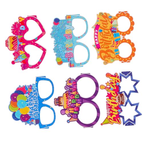DECOMELODY 18 Stück Geburtstagsdekorationsgläser Party Alles Zum Geburtstag Brille Lustige Brille Geformt Farbig Geburtstagsbrille Geburtstag Brillengestell Festliche Brillen Papier DECOMELODY 18 Stück Geburtstagsdekorationsgläser Party Alles Zum Geburtstag Brille Lustige Brille Geformt Farbig Geburtstagsbrille Geburtstag Brillengestell Festliche Brillen Papier von DECOMELODY