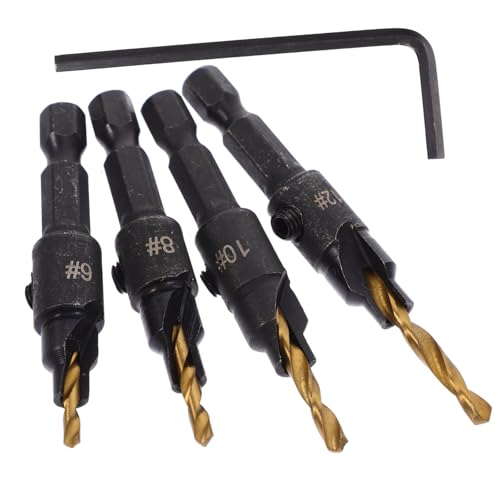 DECOMELODY 1Satz Teiliges Holz Bohrer Sechskantschaft Titanbeschichtete Holzsplitter Bohrer Für Präzises Bohren Holz Und Metallg DECOMELODY 1Satz Teiliges Holz Bohrer Sechskantschaft Titanbeschichtete Holzsplitter Bohrer Für Präzises Bohren Holz Und Metallg von DECOMELODY