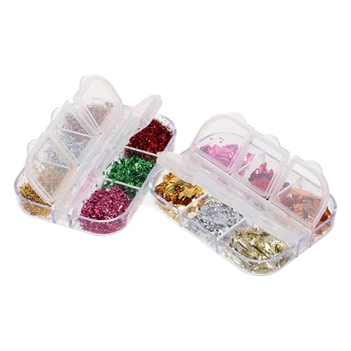 DECOMELODY 2 Boxen Metallic Nail Art Folien Boxen Bunte Holografische Nagelflocken Silberfolie DIY Nageldekorationen für Kreative Nail Art Designs und Fußnägel Geeignet DECOMELODY 2 Boxen Metallic Nail Art Folien Boxen Bunte Holografische Nagelflocken Silberfolie DIY Nageldekorationen für Kreative Nail Art Designs und Fußnägel Geeignet von DECOMELODY