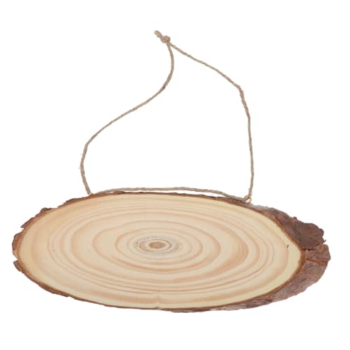 DECOMELODY 2 STÜCK Natürliche Holzscheiben Oval Unbehandelt zum Basteln und Bemalen Handpoliert Vielseitig für Tür und Wanddeko DIY Holzschild für Kreative Gestaltung Breit Lang von DECOMELODY