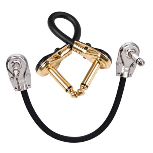 DECOMELODY 2 Stück Gitarren Effektkabel Flach Stecker Silber Gold Professionelles Patchkabel Gitarre Bass Keyboard Langlebig Anti interferent Kompatibel mit Effektgeräten DECOMELODY 2 Stück Gitarren Effektkabel Flach Stecker Silber Gold Professionelles Patchkabel Gitarre Bass Keyboard Langlebig Anti interferent Kompatibel mit Effektgeräten von DECOMELODY