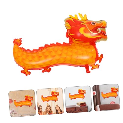 DECOMELODY 2 Stück Teiliges Chinesisches Drachen luftballon Leuchtendem Orange Strapazierfähige Partydekoration für Neujahr Vielseitig Einsetzbar für Geburtstags Festfeiern Einfach zu von DECOMELODY