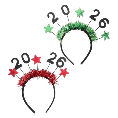 DECOMELODY 2 Stück Teiliges Year Haarband Stern Design Leichtes Modisches Party Haarreif Zubehör für Silvesterfeier Komfortabel und Vielseitig Passend Festliches für Damen von DECOMELODY