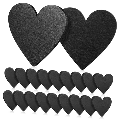 DECOMELODY 20 Stück Teiliges Herzförmige Holzscheiben Stark Glatte Kanten Leicht und Wiederverwendbar Dekorative Holzherzen für DIY Basteln Party und Hochzeitsdeko von DECOMELODY