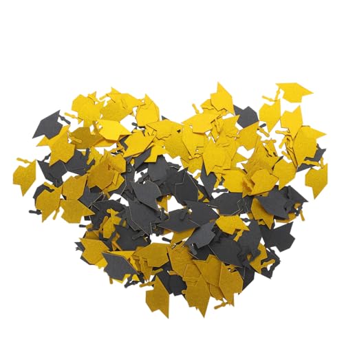 DECOMELODY 200 Stück Lieferungen für die Abschlussfeier Konfetti-Party hoch Gold Abschlussfeier Dekoration Tischdekoration für Abschlussfeier Abschluss Konfetti Party Gefälligkeiten Silver von DECOMELODY