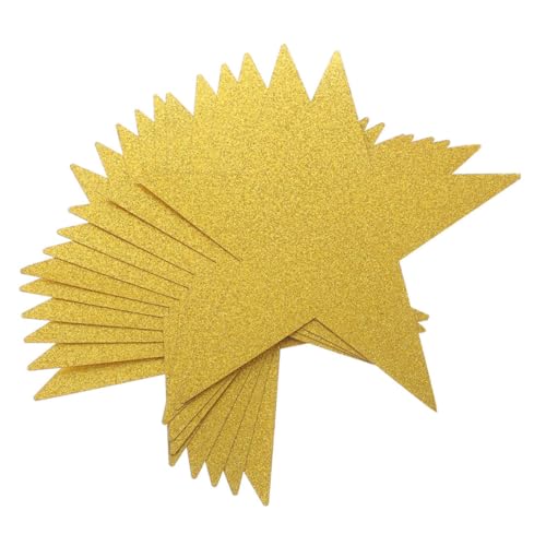 DECOMELODY 24 Stück Papier-sternausschnitte, Metallic-gold-stern-karton, Stern-akzente, Filmabend-dekoration Für Pinnwand, Klassenzimmer, Wand, Party-dekoration DECOMELODY 24 Stück Papier-sternausschnitte, Metallic-gold-stern-karton, Stern-akzente, Filmabend-dekoration Für Pinnwand, Klassenzimmer, Wand, Party-dekoration von DECOMELODY