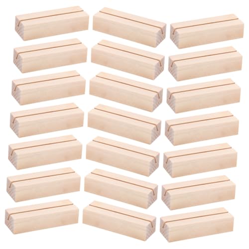 DECOMELODY 24 Stück Teiliges Holz Kartenhalter Platzkartenhalter Rustikale Tischdekoration Robust Vielseitig für Hochzeit Geburtstag Shower von DECOMELODY