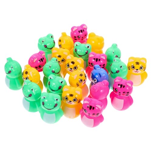 DECOMELODY 24 Stück Teiliges Niedliche Tierfigur Stehspielzeug Montessori Lernspielzeug Bunte Mini Skulpturen für Wohn und Schreibtischdekoration Geschenkidee von DECOMELODY