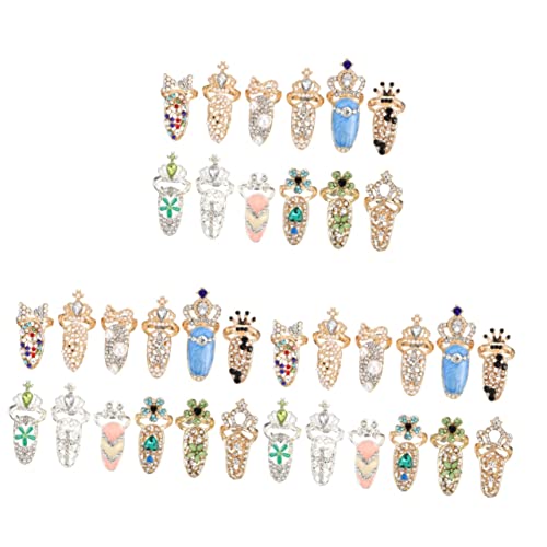 DECOMELODY 3 Sätze Nagelset Ring Verzierungen Ringe Für Frauen Nagelschmuck Finger Reiz Bescherung Weihnachten Geldgeschenke Weihnachten Nagelkunst- Maniküre- Kristall 12 Stücke * 3 DECOMELODY 3 Sätze Nagelset Ring Verzierungen Ringe Für Frauen Nagelschmuck Finger Reiz Bescherung Weihnachten Geldgeschenke Weihnachten Nagelkunst- Maniküre- Kristall 12 Stücke * 3 von DECOMELODY