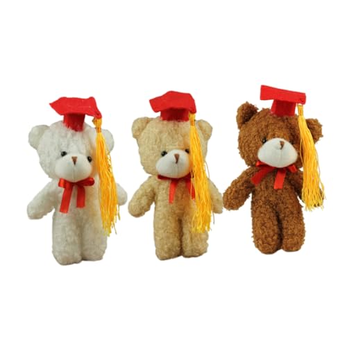 DECOMELODY 3 Stück Abschlussbären-schlüsselanhänger, Stoffbär Mit Mütze, Plüschtier, Puppen, Spielzeug, Schlüsselanhänger Für Abschlussfeier, Kinder, Mädchen, Jungen, Erwachsene, Hochzeit, DECOMELODY 3 Stück Abschlussbären-schlüsselanhänger, Stoffbär Mit Mütze, Plüschtier, Puppen, Spielzeug, Schlüsselanhänger Für Abschlussfeier, Kinder, Mädchen, Jungen, Erwachsene, Hochzeit, von DECOMELODY