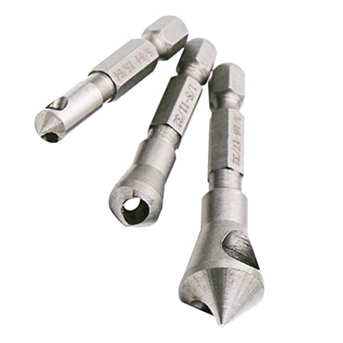 DECOMELODY 3 Stück Teiliges Kegelsenker Set Stahl Entgrater Werkzeug für Langlebige Bohrer für Präzise und Kanten von DECOMELODY