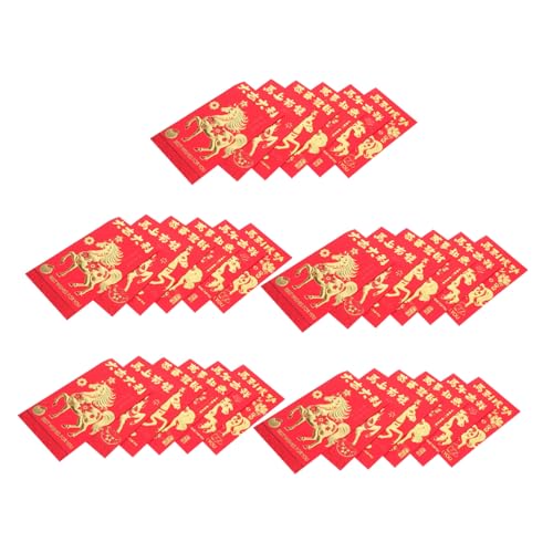 DECOMELODY 30 Stück Chinesische Rote Umschläge Pferde Motiv Geprägt Langlebige Geldumschläge für Lunar Year Frühlingsfest Hongbao Traditionelle Neujahrsumschläge mit Glatter Oberfläche DECOMELODY 30 Stück Chinesische Rote Umschläge Pferde Motiv Geprägt Langlebige Geldumschläge für Lunar Year Frühlingsfest Hongbao Traditionelle Neujahrsumschläge mit Glatter Oberfläche von DECOMELODY