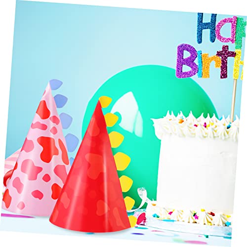 DECOMELODY 30 Stück Teiliges Dinosaurier Geburtstag Partyhüte Bunte Papierkegel mit Elastischem Band Kreative Kindergeburtstagsdeko und Foto Requisiten Leicht Reißfest für Jungen und Mädchen von DECOMELODY