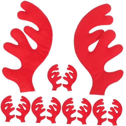 DECOMELODY 30 Stück Teiliges Weihnachts Haarreif mit Niedlichen DIY Rentier Geweihen Weichen Plüsch Applikationen Links und Rechts Dekorative Bastelaccessoires für Festliche Haar Dekoration von DECOMELODY