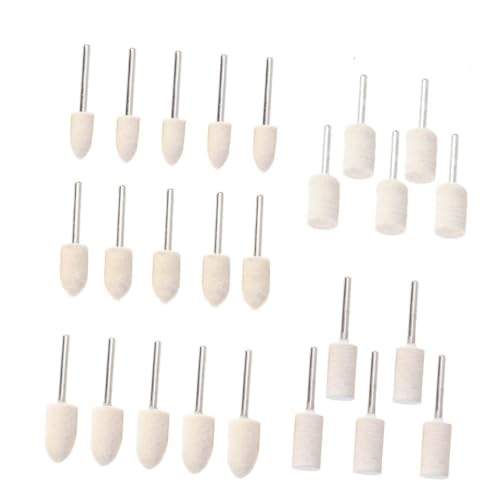 DECOMELODY 30 Stück Teiliges Woll polierscheiben set Polieraufsätze für Schmuck Beauty Equipment Edelstahl Glas Mechanische Teile Politur Zubehör von DECOMELODY