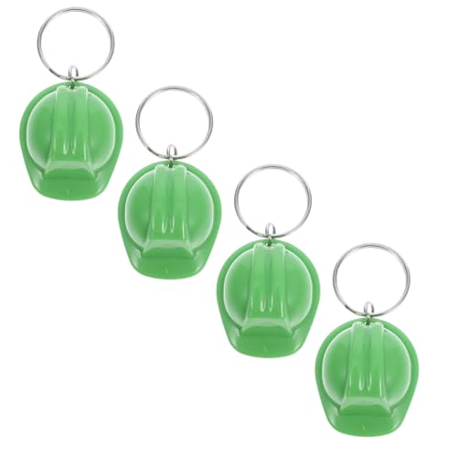DECOMELODY 4 Stück Teiliges Mini Bauhelm Schlüsselanhänger Kleine Grüne Sicherheitshelme Robustes Material Vielseitig für Baustellen Geburtstagsfeiern und Bau Themenpartys Originelle von DECOMELODY