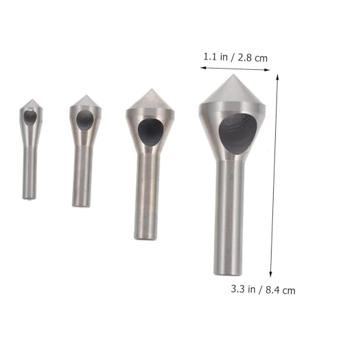 DECOMELODY 4 Stück Teiliges Senker Entgratwerkzeug Set Lochsenker Entgrater Bohrer mit Spanabfuhr Präzise Fasenbearbeitung für Metallrundlöcher und Kegellöcher Einfach zu Bedienen Langlebig DECOMELODY 4 Stück Teiliges Senker Entgratwerkzeug Set Lochsenker Entgrater Bohrer mit Spanabfuhr Präzise Fasenbearbeitung für Metallrundlöcher und Kegellöcher Einfach zu Bedienen Langlebig von DECOMELODY