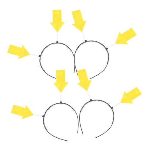 DECOMELODY 4 Stück Teiliges Witziges Pfeilspitzen-arrowhead Haarband für Frauen und Mädchen Leichtes Komfortables Party-foto-requisit für Halloween Geburtstag Festival von DECOMELODY