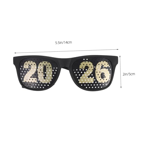 DECOMELODY 4 Stücke Partybrillen Kunststoff Quadratisch Neue Jahr Fotorequisiten Silvester Dekoration Abschluss Feier Accessoire von DECOMELODY