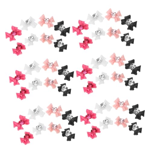 DECOMELODY 40 Stück Teiliges Nail Art Charms mit Schleifen in und Dunkelpink Funkelnde Nageldekoration für DIY Maniküre Vielseitige Nail Decor für Kreative Nagelkunst und Fußnägel von DECOMELODY