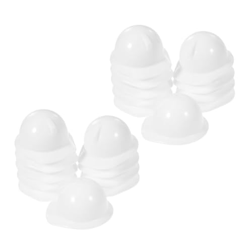 DECOMELODY 40stücke Mini Bauarbeiter Helm Puppen Sicherheitshelme Für Bau-themenpartys Zubehör Realistische Miniatur Helme Für Puppen Dekoration Und Foto Requisiten von DECOMELODY