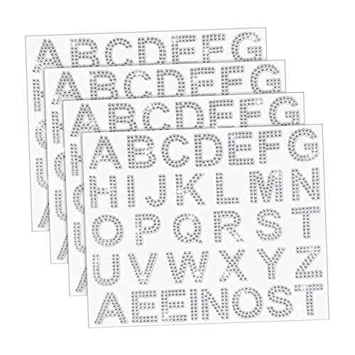 DECOMELODY 4Blätter Dekorative Briefaufkleber mit Strasssteinen Selbstklebende und Multifunktionale Glitzer Sticker für DIY Projekte Kleidung Rucksäcke DECOMELODY 4Blätter Dekorative Briefaufkleber mit Strasssteinen Selbstklebende und Multifunktionale Glitzer Sticker für DIY Projekte Kleidung Rucksäcke von DECOMELODY
