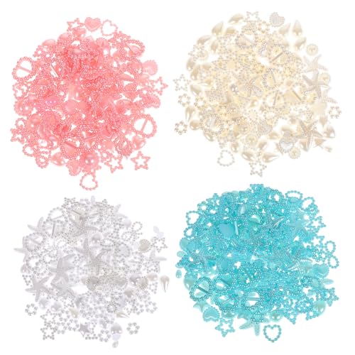 DECOMELODY 4Taschen DIY Plastic Nail Charms Heart Star Bowknot Beads For Handmade Jewelry Crafts For Nail Art Accessories For Clothing And More DECOMELODY 4Taschen DIY Plastic Nail Charms Heart Star Bowknot Beads For Handmade Jewelry Crafts For Nail Art Accessories For Clothing And More von DECOMELODY