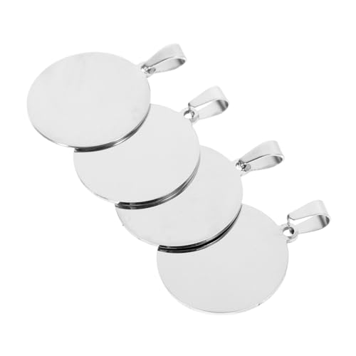 DECOMELODY 4pcs Edelstahl -blankhund -tags Runde Stempel -tag Charme DIY Gravur Pet Id -tag -anhänger Für DIY -schlüsselanhänger, Haustier -id -tags, Schmuckprojekte 2,5 Cm von DECOMELODY