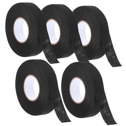 DECOMELODY 5 Rollen Kfz Kabelbaum Klebeband Hochtemperaturbeständig Selbstklebend Polyestergewebe Isolierband für Auto Motor Kabelschutz Geräuschdämmung und Isolierung DECOMELODY 5 Rollen Kfz Kabelbaum Klebeband Hochtemperaturbeständig Selbstklebend Polyestergewebe Isolierband für Auto Motor Kabelschutz Geräuschdämmung und Isolierung von DECOMELODY