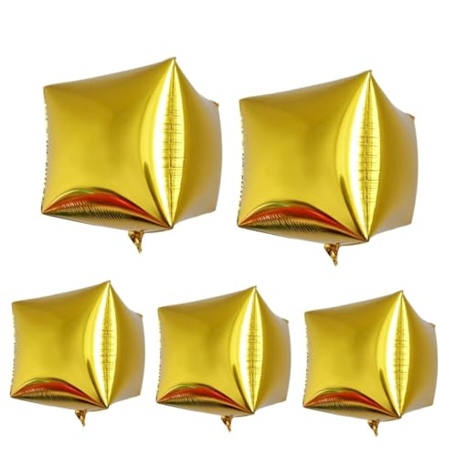 DECOMELODY 5 Stück Aluminiumfolie Ballons Gold Teiliges für Geburtstagsfeiern und Festivals für Tischdekoration und Fotohintergründe DECOMELODY 5 Stück Aluminiumfolie Ballons Gold Teiliges für Geburtstagsfeiern und Festivals für Tischdekoration und Fotohintergründe von DECOMELODY