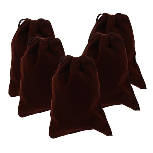DECOMELODY 5 Stück Beutel mit Kordelzug Schmucktaschen Geschenkbeutel Braun für Reise Aufbewahrung und Organisation von Schmuck Kosmetik und Zubehör DECOMELODY 5 Stück Beutel mit Kordelzug Schmucktaschen Geschenkbeutel Braun für Reise Aufbewahrung und Organisation von Schmuck Kosmetik und Zubehör von DECOMELODY