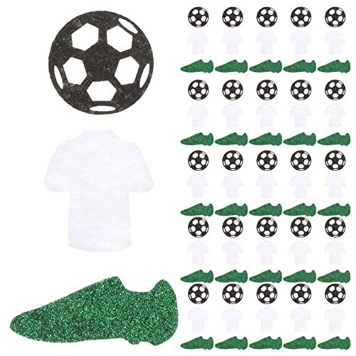 DECOMELODY 50pcs Fußball Party Dekorationen Fußball T-shirt Glitter Pailletten Party Supplies von DECOMELODY