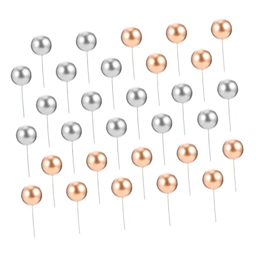 DECOMELODY 50 Stück Teiliges Schaumstoff Kuchen Deko Kugeln Wiederverwendbare Cake Topper Picks für Geburtstag Hochzeit Party Vielseitige Tortendeko für Cupcakes und Desserts von DECOMELODY