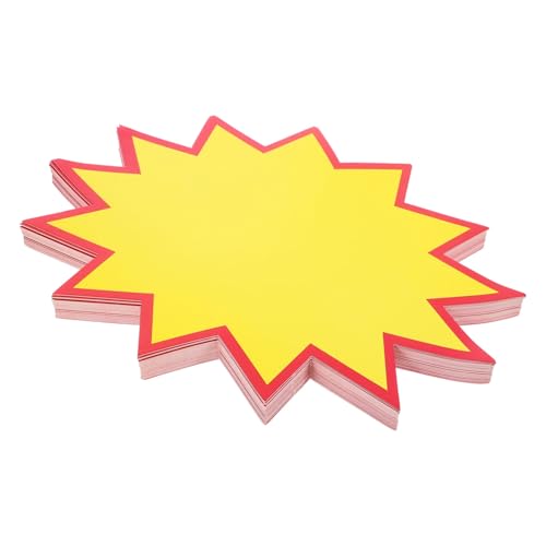 DECOMELODY 50Stücke Große Verkaufsschilder aus Leuchtende Werbeaufkleber für Einzelhandelsgeschäfte Preisauszeichnung für Supermärkte Hohe Sichtbarkeit von DECOMELODY